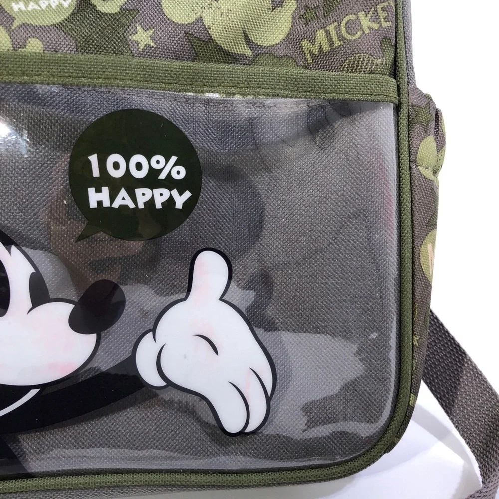 Disney Baby Mickey Mouse Insulated Green Logo Bottle Carry Zipper Shoulder Bag